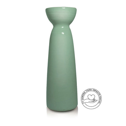 CANDELABRO ALTO HANDMADE VERDE NILO